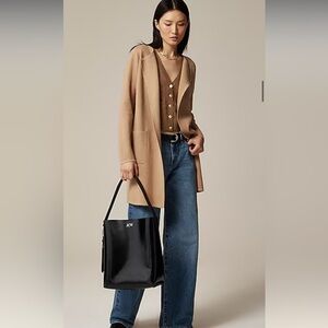 J. Crew Juliette collarless sweater-blazer